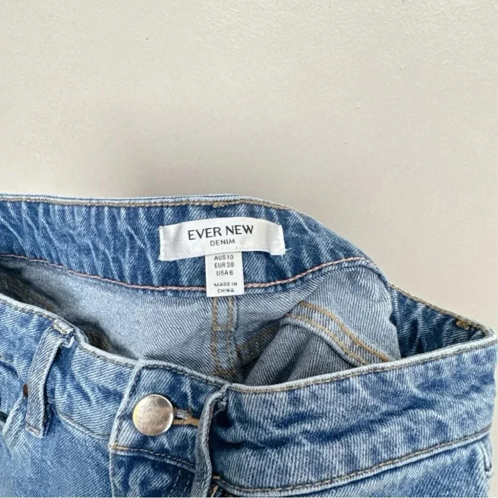 Ever  New Womens 6 Denim Effy Barrell Relaxed Leg Jeans Medium Wash - Picture 9 of 14